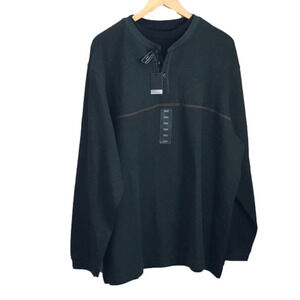 MARC EDWARDS Men's Size XXL Dark Green Shirt 2-in-1 with built-in Tee NWT